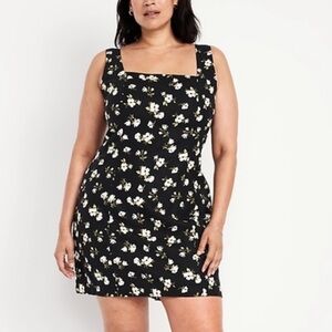 Old Navy Black Floral Mini Dress